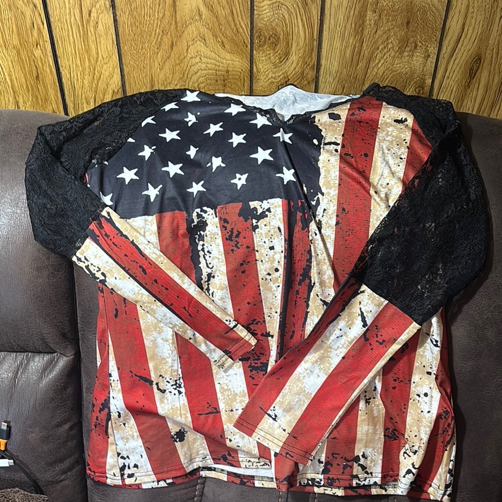 American Flag Long Sleeve Shirt